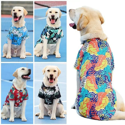 XL-5XL Hawaii Style Cute Summer T-shirts Comfortable Printed Pet Shirt For Medium Large Dog Puppy Pet Clothes Pet Products